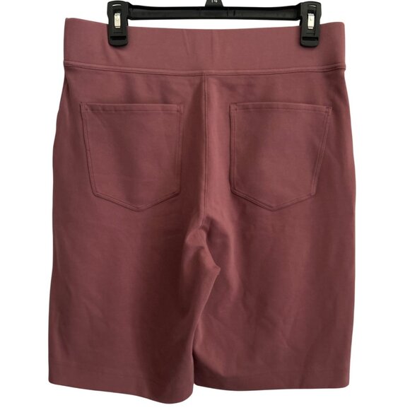 Duluth Womens Mauve Elastic Waist Bike Style Stretch Shorts Size Medium - Picture 2 of 7